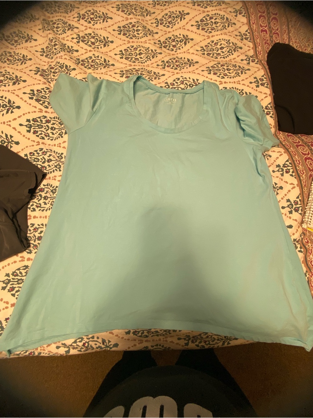 Light Blue Women’s Short Sleeve Scoop Neck Top